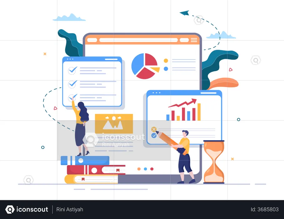 Online data examination  Illustration