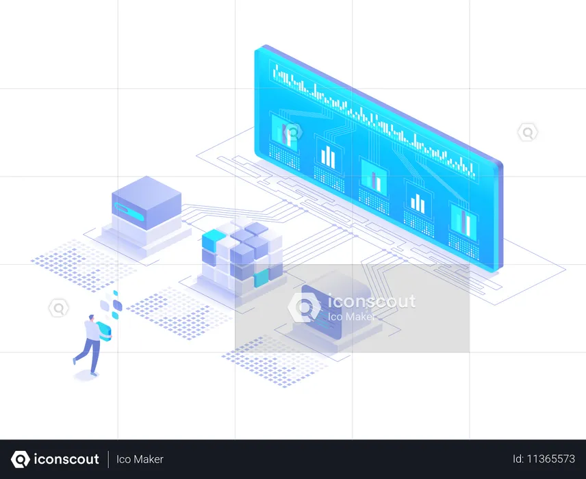 Online data processing  Illustration