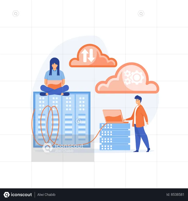 Online Database Storage Technology  Illustration