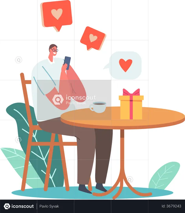Online Dating  Illustration