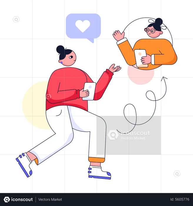 Online dating  Illustration