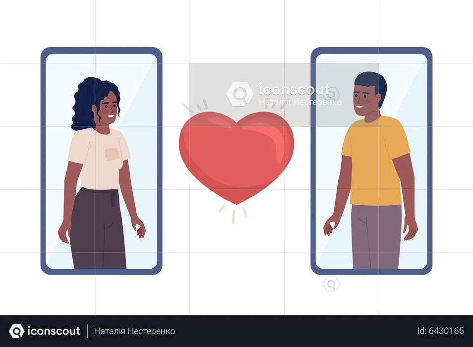 Online-Dating  Illustration