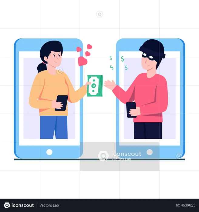 Online-Dating-Anwendung  Illustration