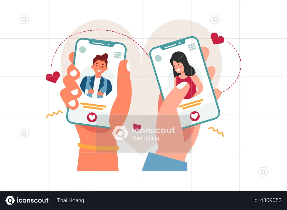 Online-Dating-App  Illustration
