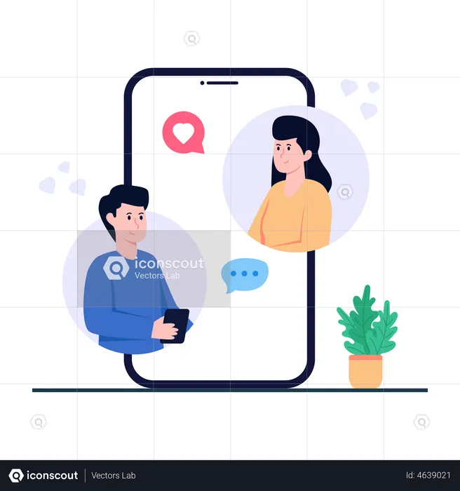 Online Dating Application  Illustration