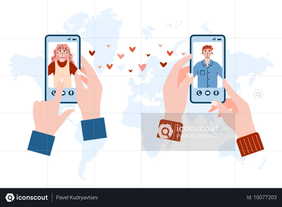 Online dating  Illustration