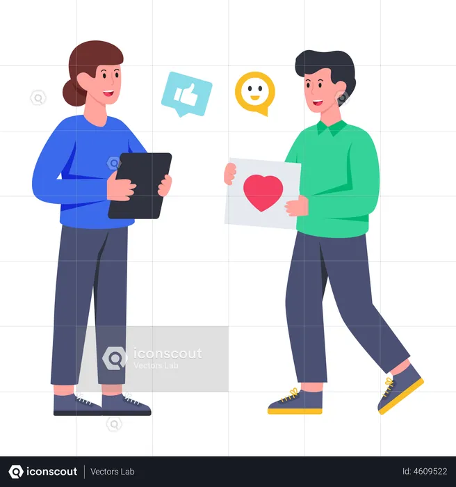 Online dating  Illustration