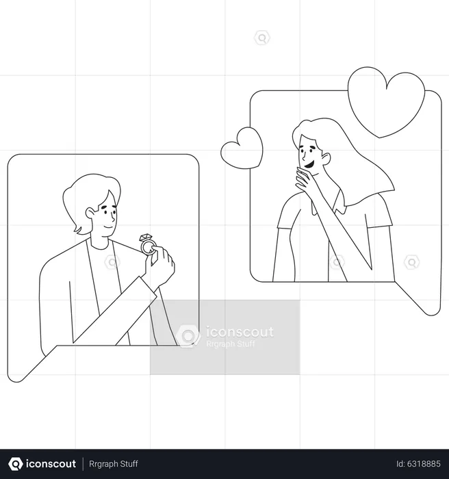 Online dating  Illustration