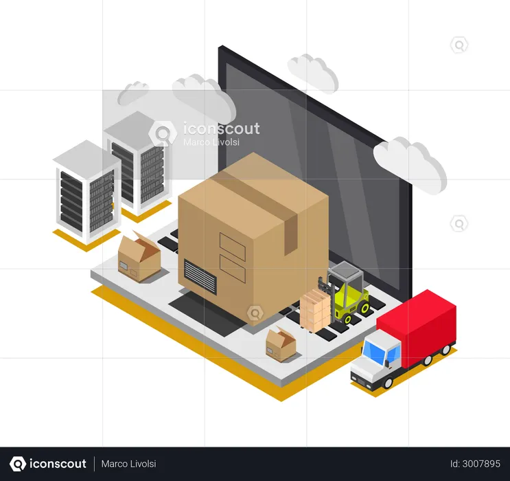 Online delivery  Illustration