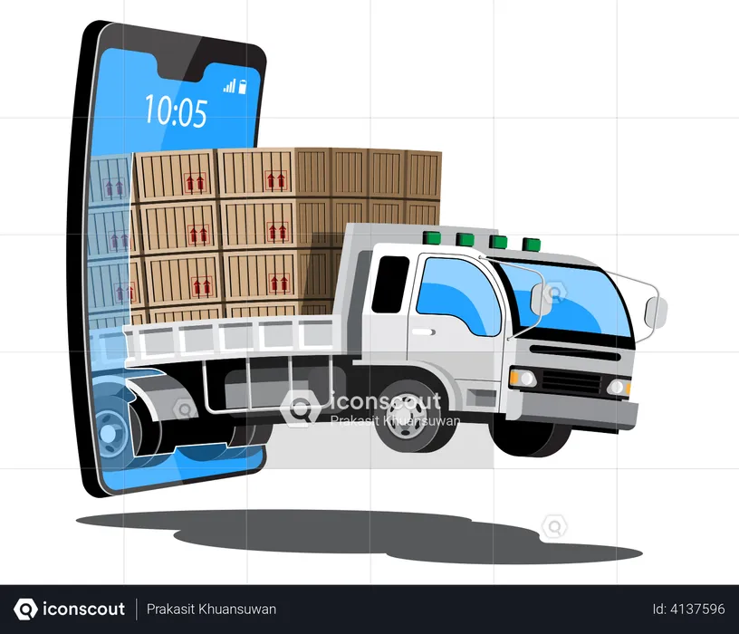 Online Delivery  Illustration