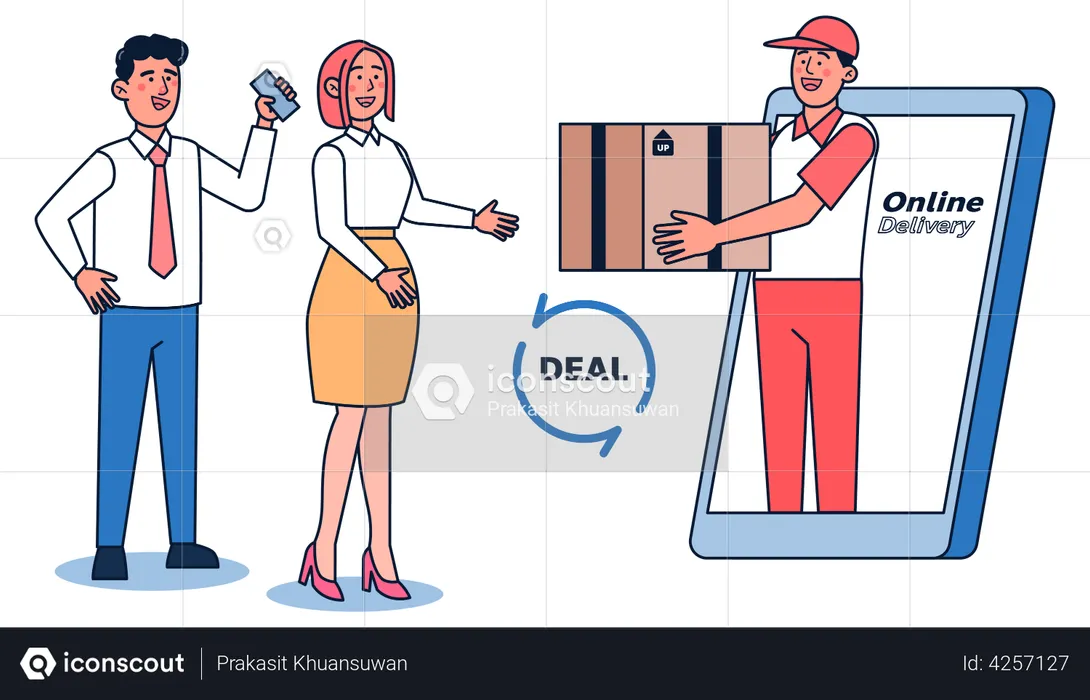 Online delivery  Illustration