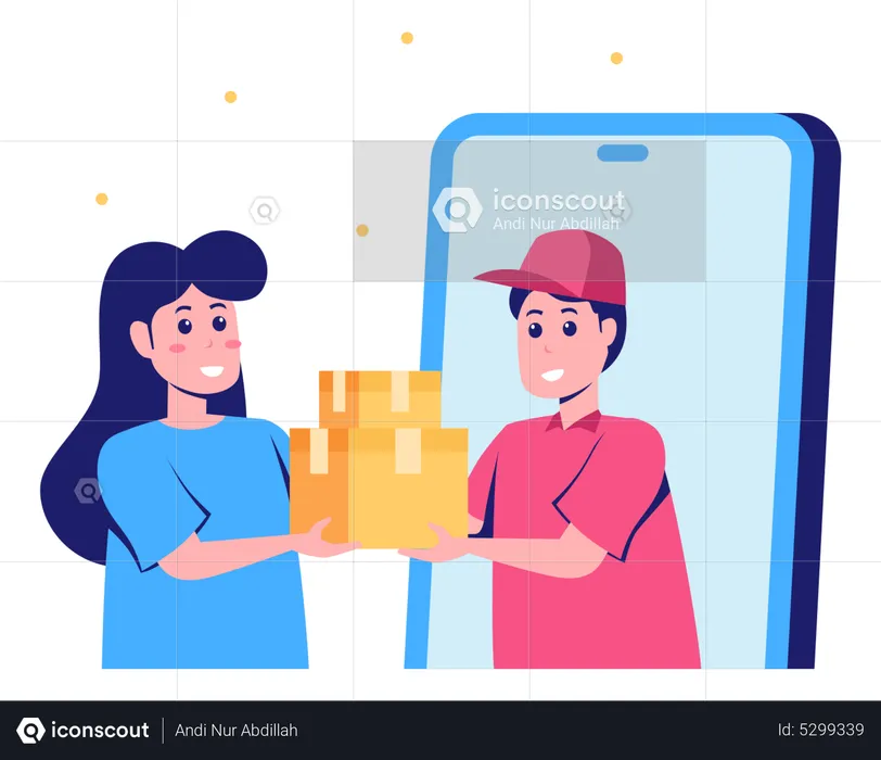 Online Delivery  Illustration