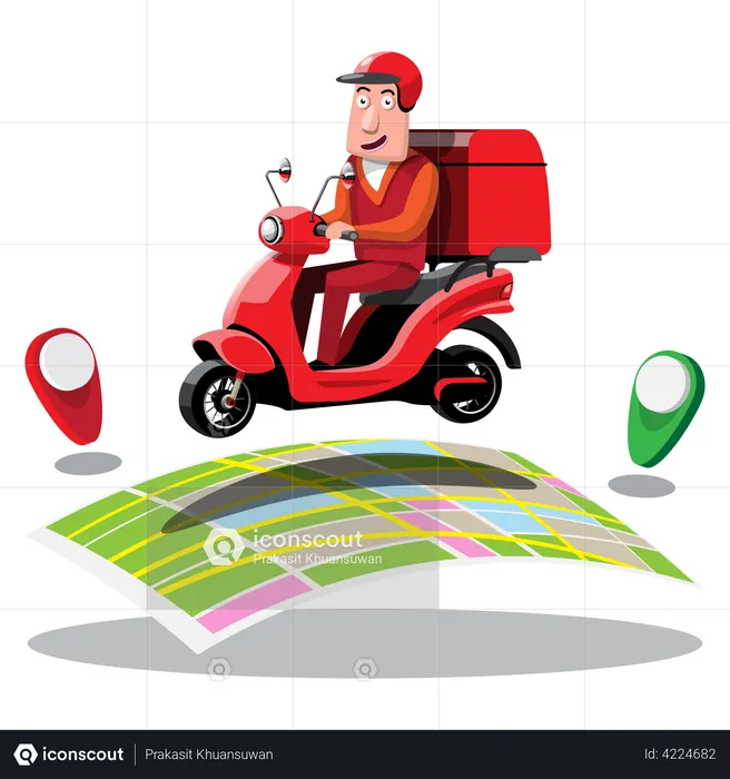 Online delivery location  Illustration