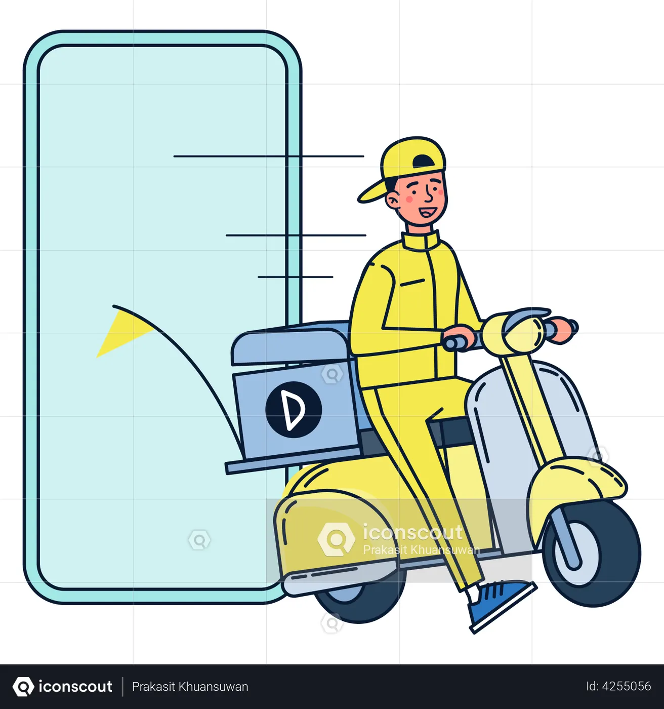 Best Online delivery service Illustration download in PNG & Vector format