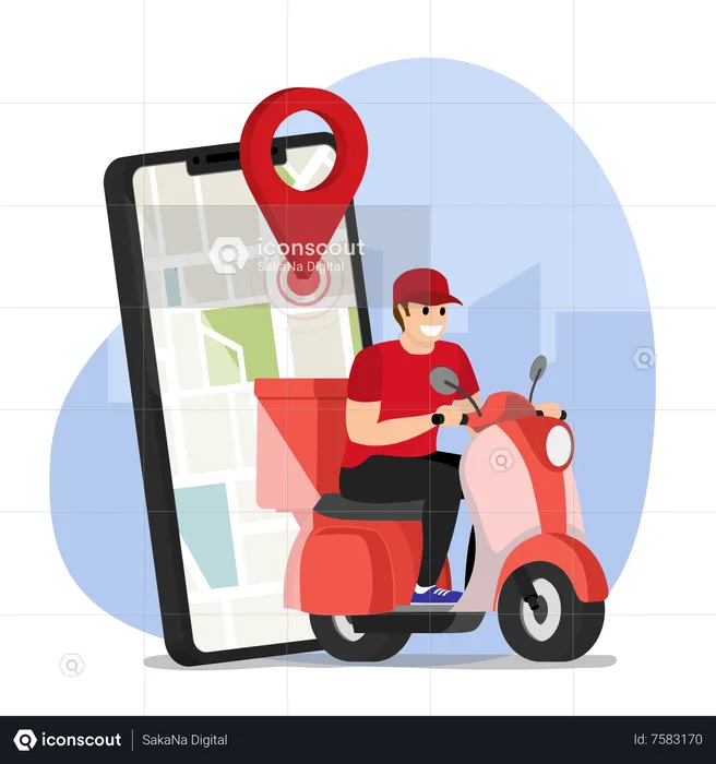 Online Delivery Service  Illustration