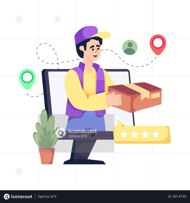 Online Delivery Service  Illustration