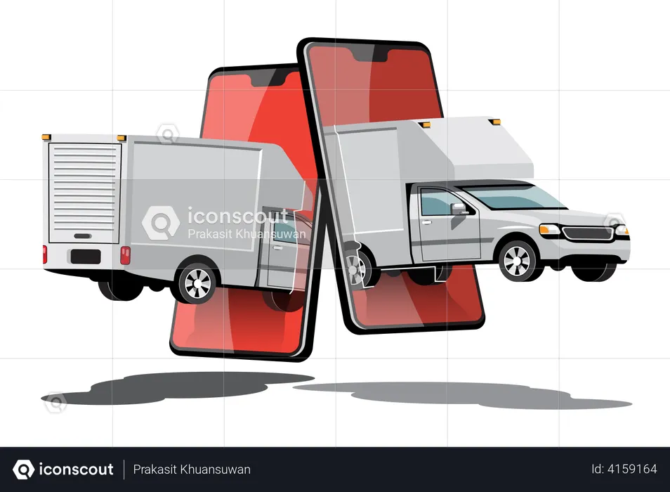 Online Delivery Tracking Application  Illustration