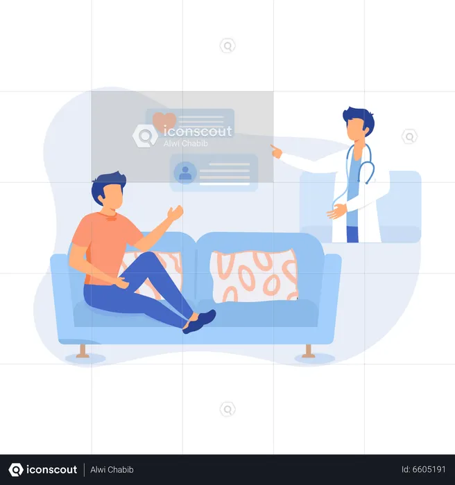 Online doctor  Illustration