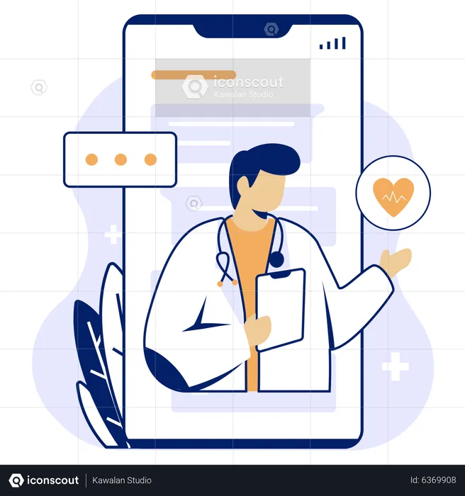 Online Doctor App  Illustration