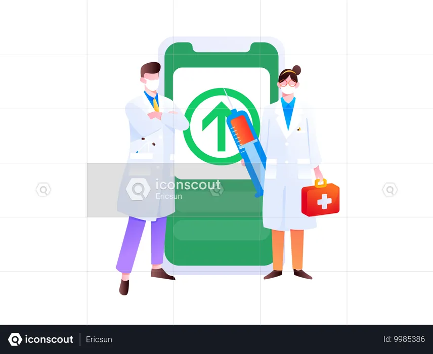 Online Doctor Appointment  Illustration