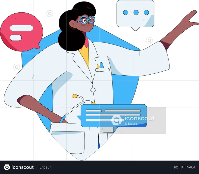 Online doctor appointment  Illustration