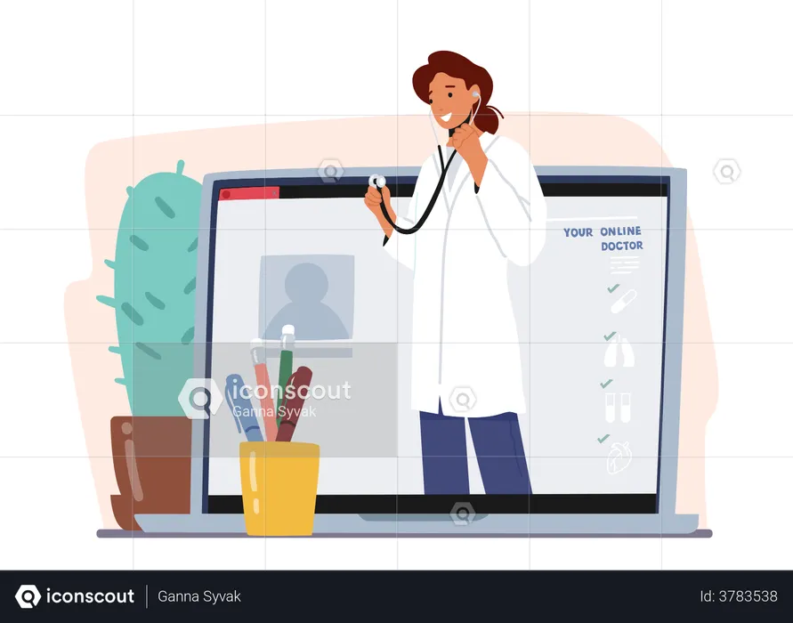 Online Doctor  Illustration