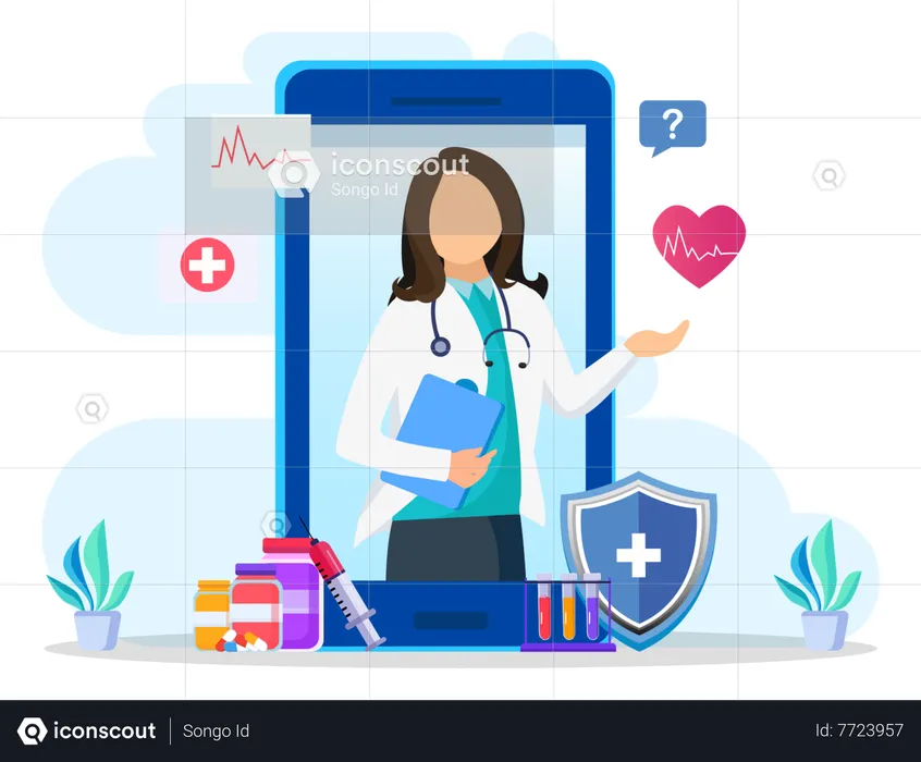 Online Doctor  Illustration