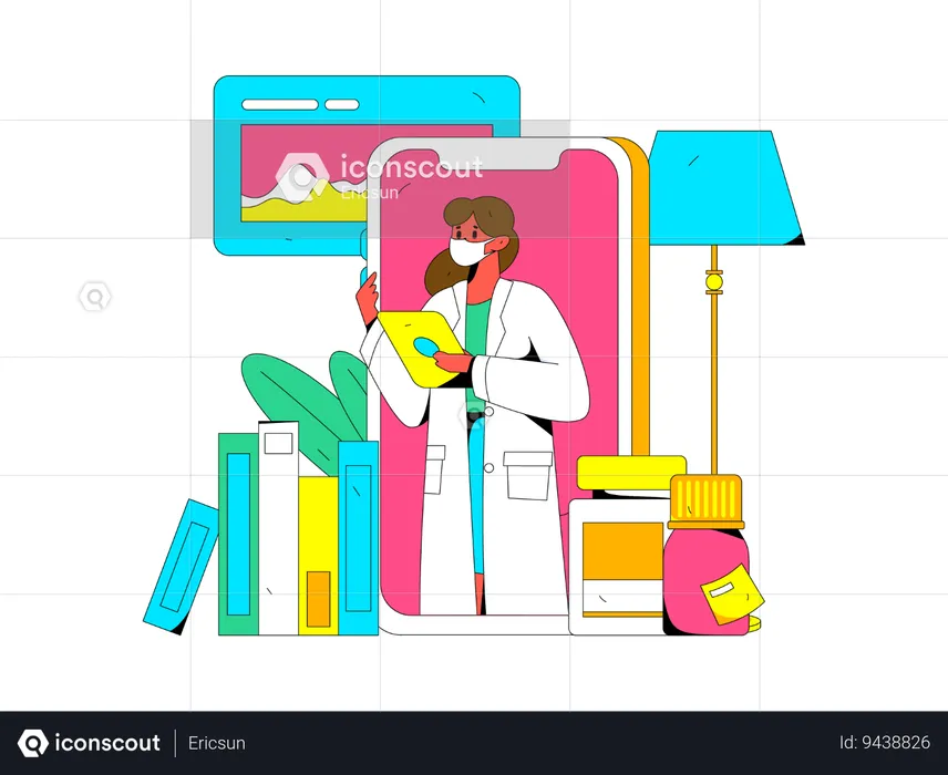 Online doctor  Illustration