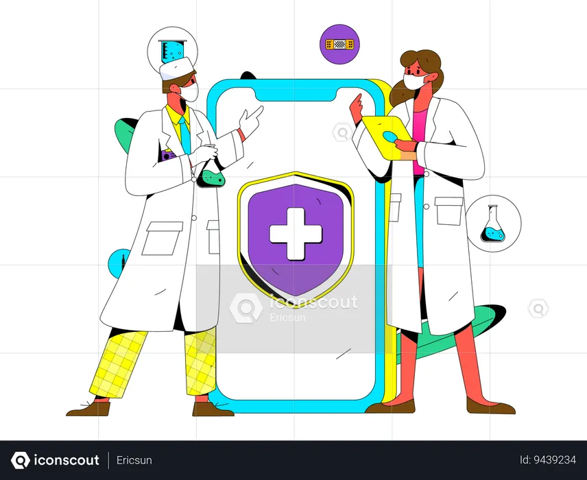 Online doctor  Illustration