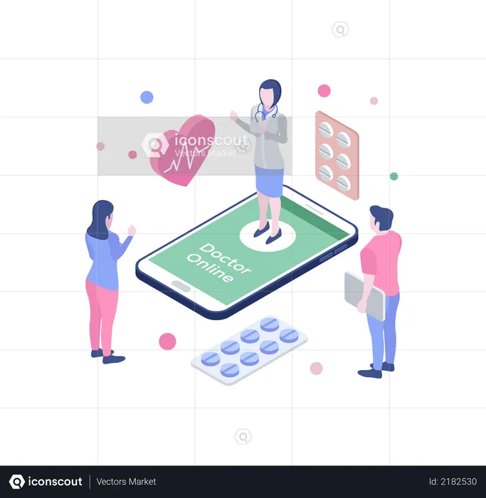 Online doctor  Illustration