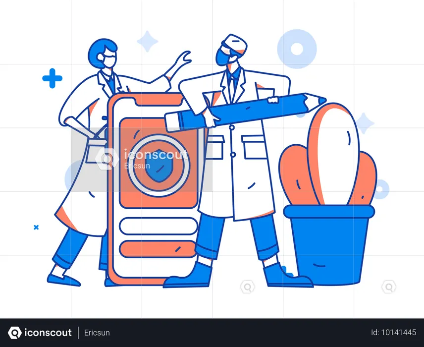 Online doctor service  Illustration