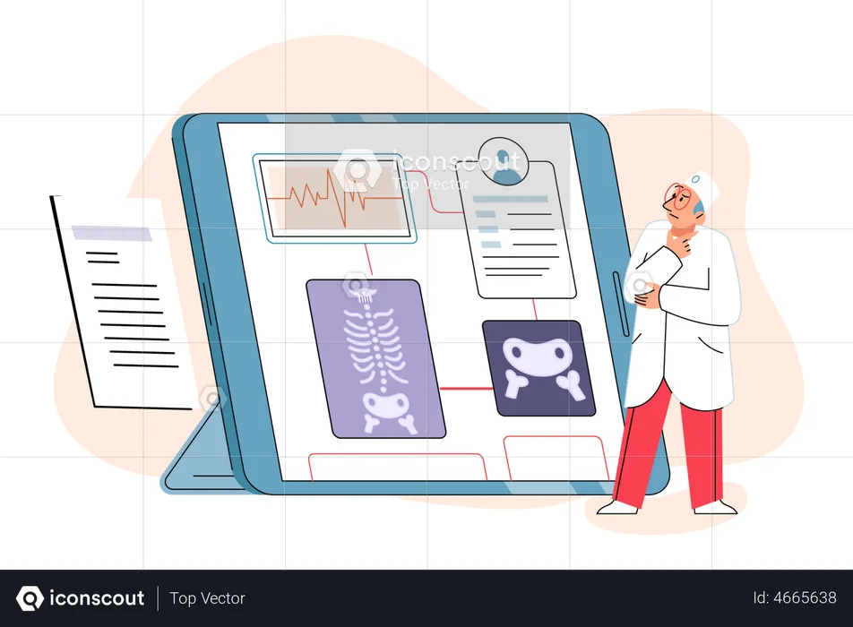 Online doctor services  Illustration