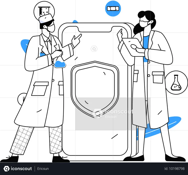 Online doctors safeguards lives of patients  Illustration