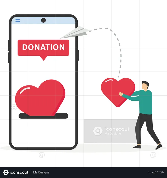 Online donate  Illustration