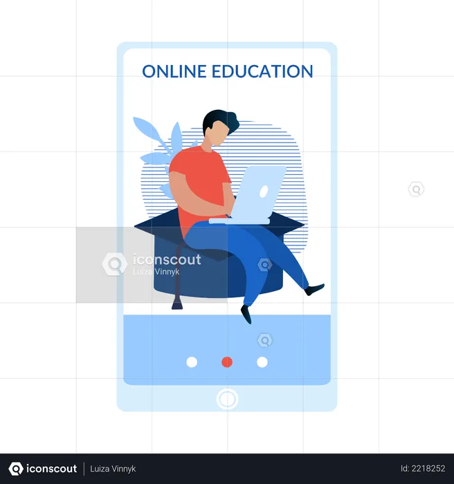 Online education  Illustration