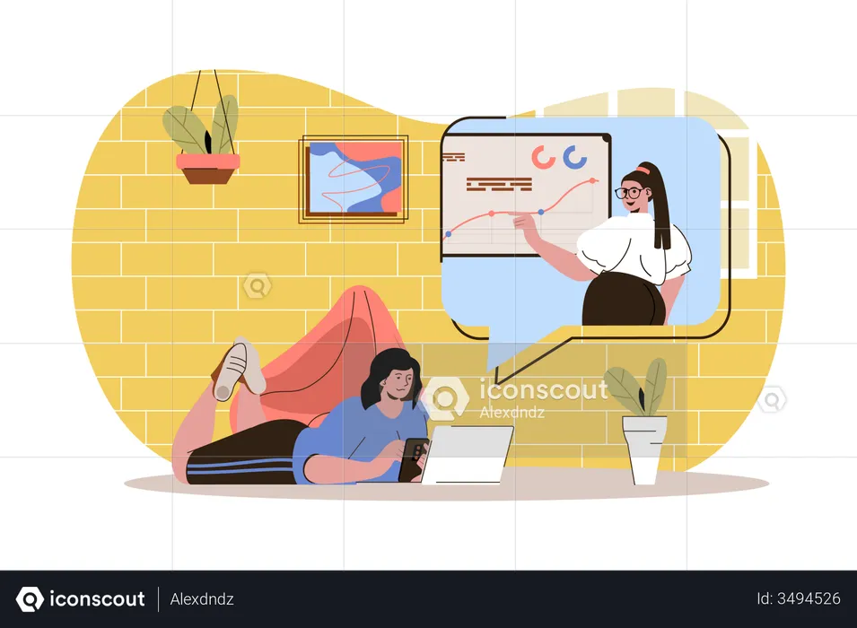 Online Education  Illustration