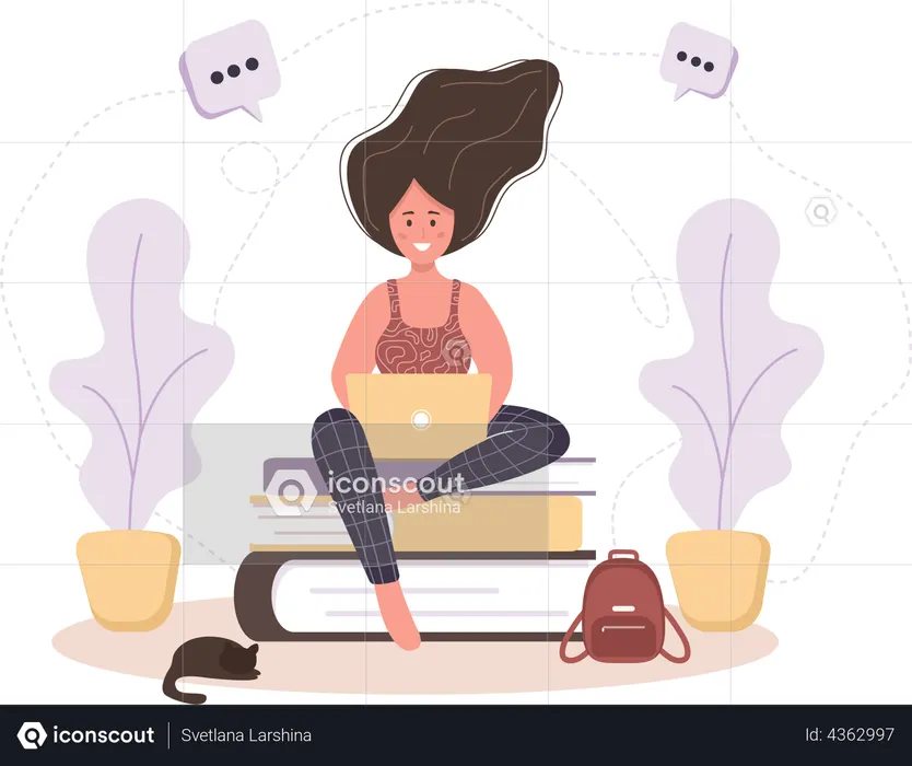 Online education  Illustration