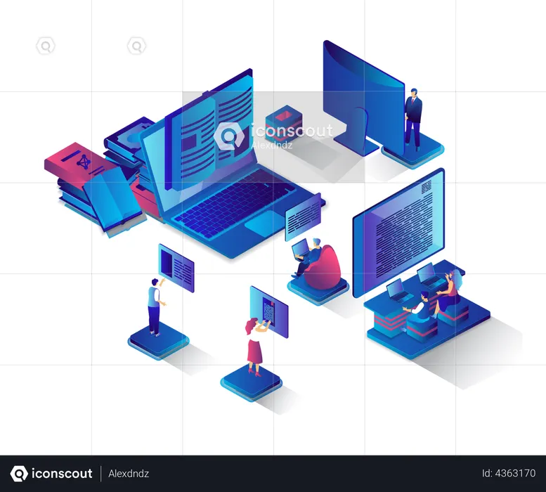Online Education  Illustration