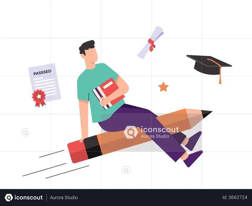 Online Education course  Illustration