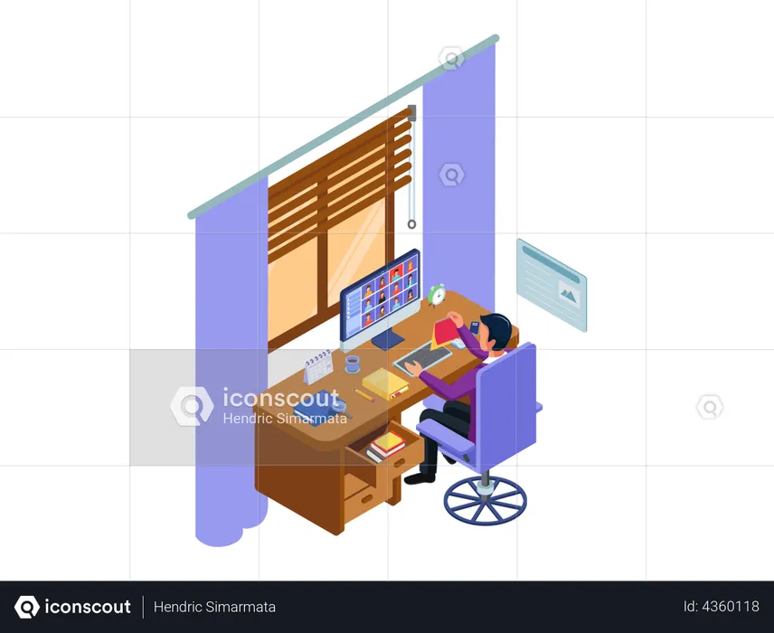 Online education  Illustration