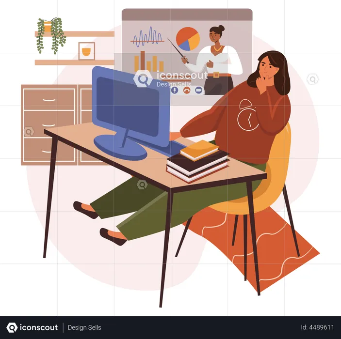 Online education  Illustration