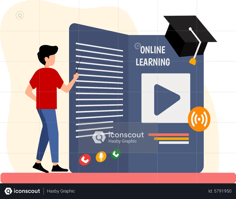 Online Education  Illustration