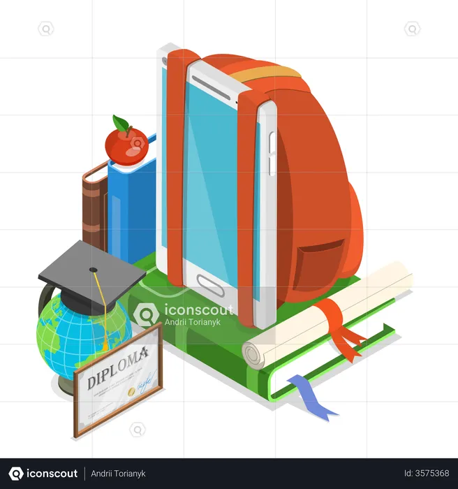 Online Education  Illustration