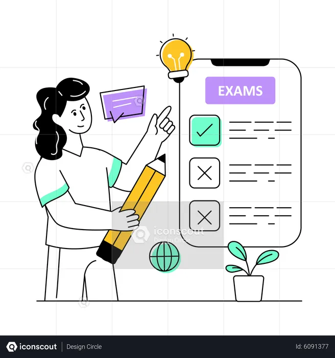 Online Exam  Illustration