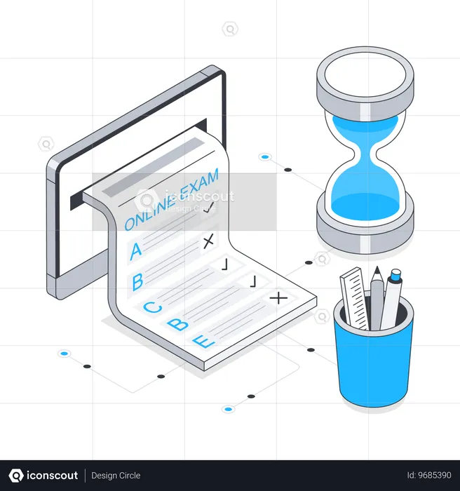 Online Exam  Illustration