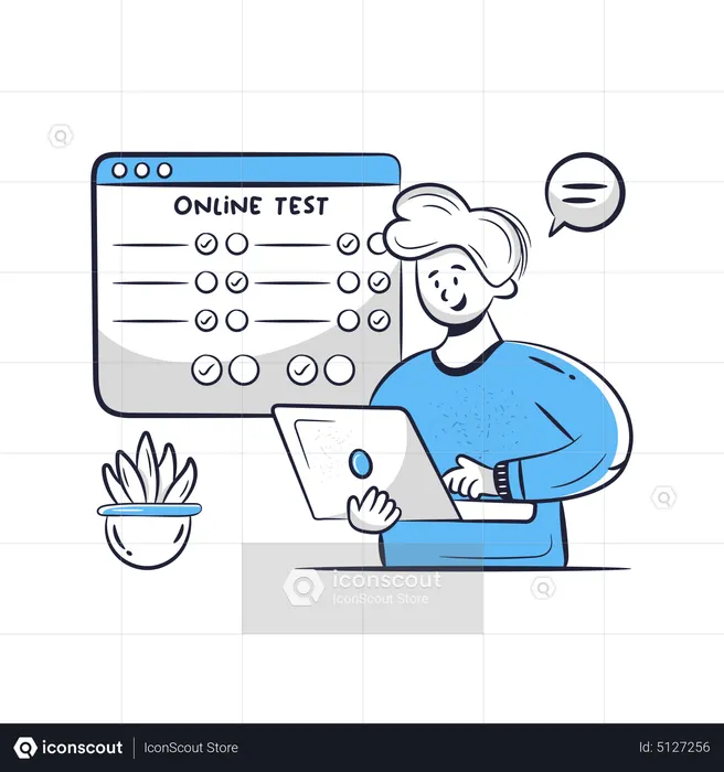 Online Exam  Illustration