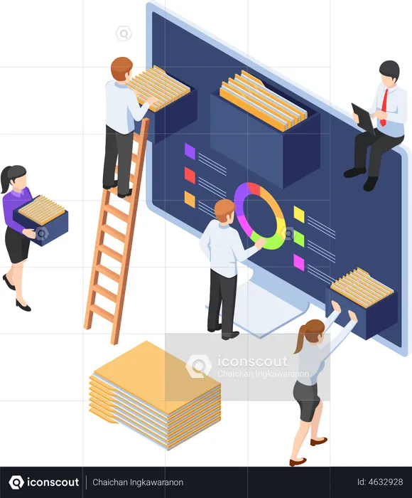 Online file management service  Illustration