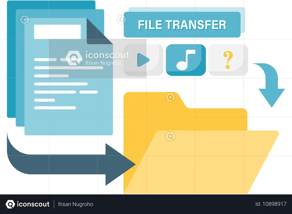 Online file sharing  Illustration