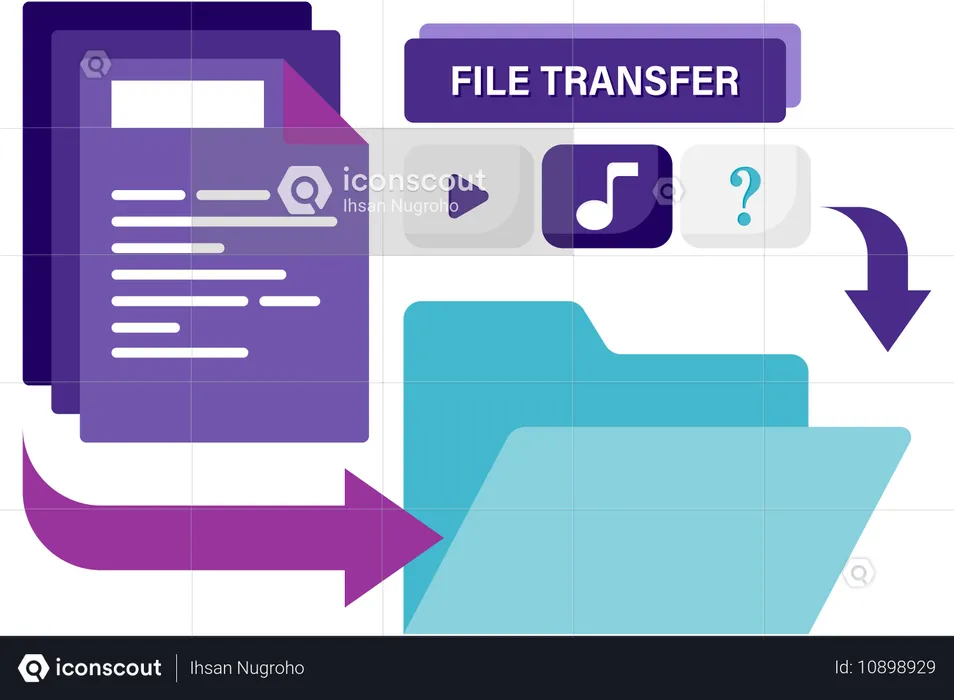 Online file sharing  Illustration