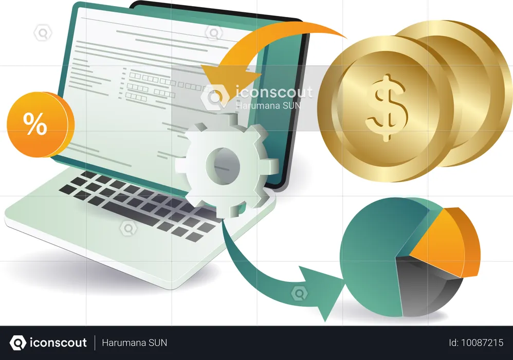 Online-Finanzanalysedaten  Illustration